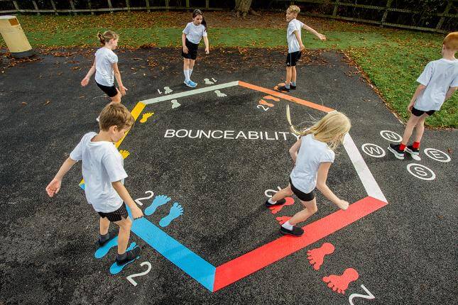 Foot Print Playground Markings